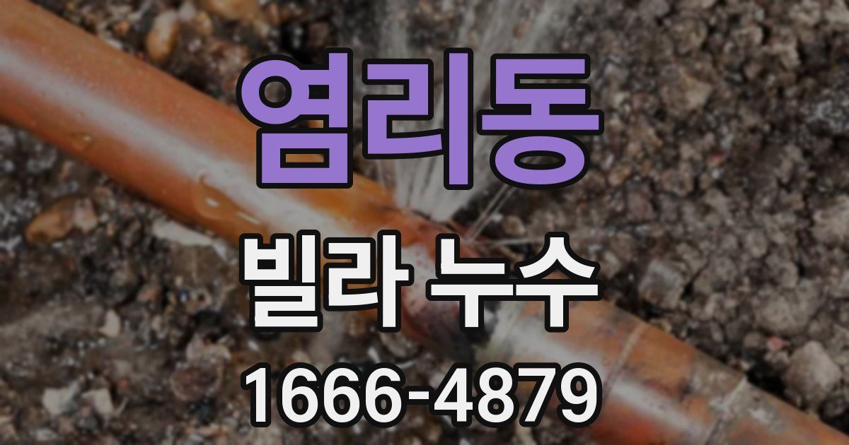 염리동 빌라 누수