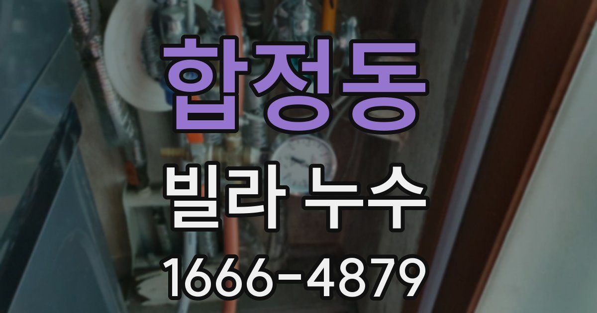 합정동 빌라 누수