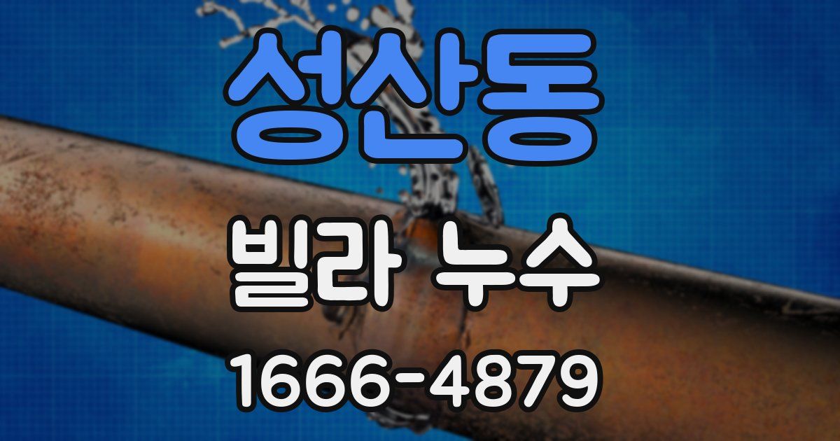 성산동 빌라 누수