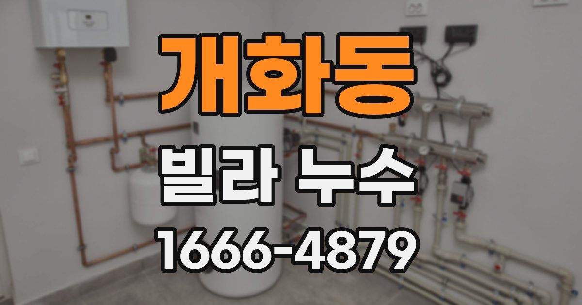 개화동 빌라 누수