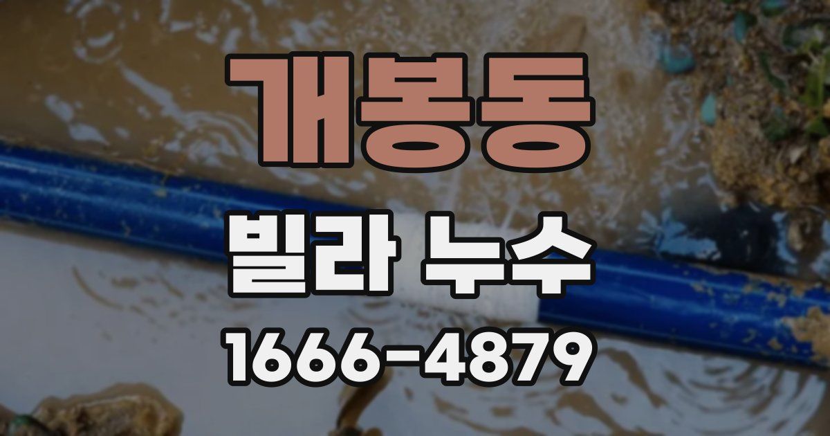 개봉동 빌라 누수