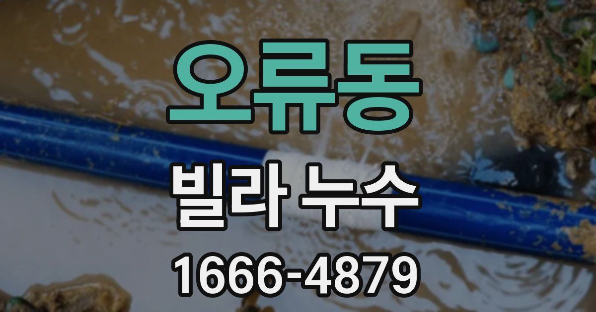 오류동 빌라 누수