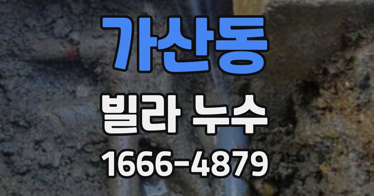 가산동 빌라 누수