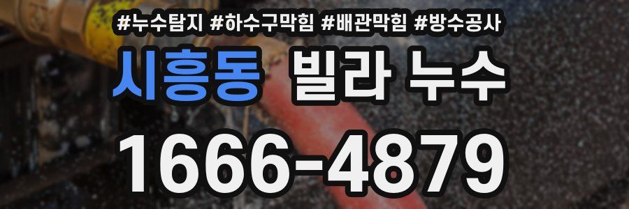 시흥동 빌라 누수