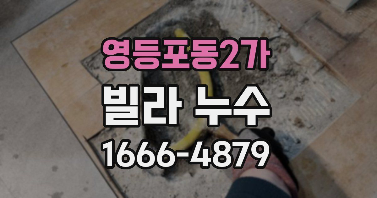 영등포동2가 빌라 누수