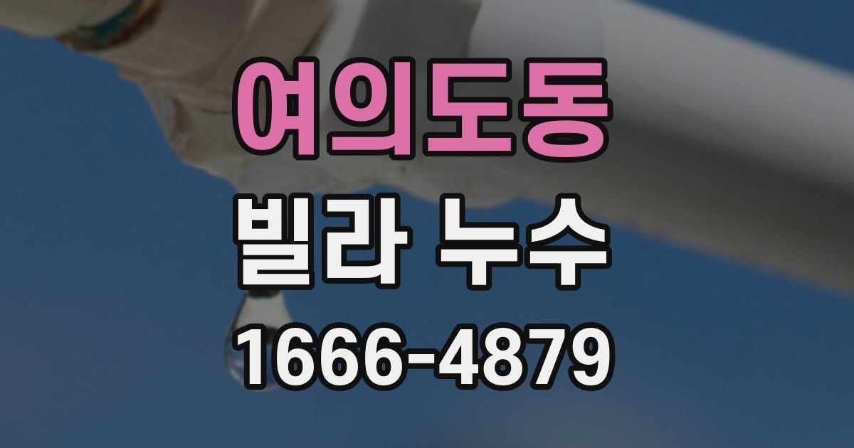 여의도동 빌라 누수