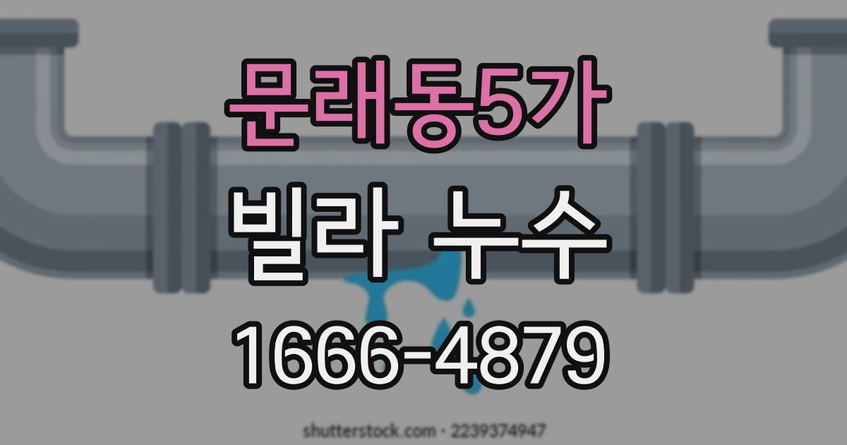 문래동5가 빌라 누수