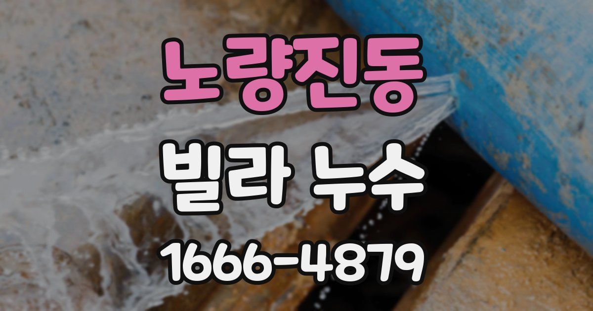노량진동 빌라 누수