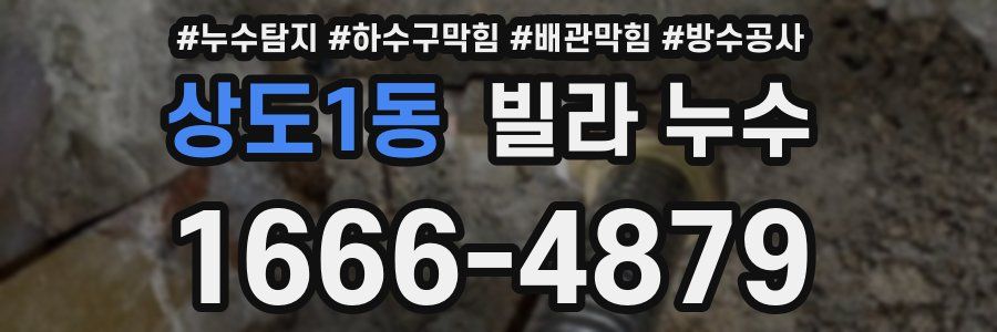 상도1동 빌라 누수