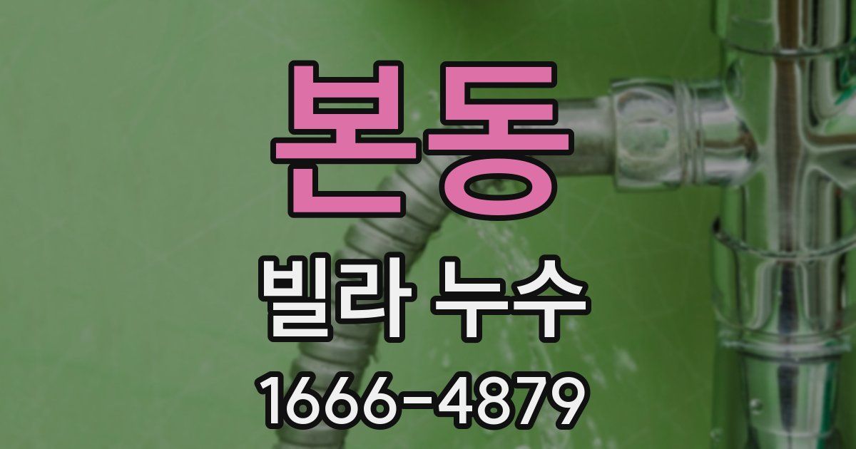 본동 빌라 누수
