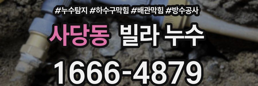 사당동 빌라 누수