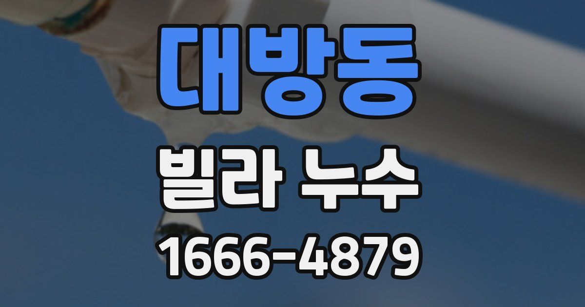대방동 빌라 누수