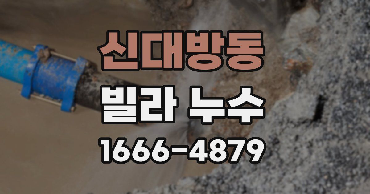 신대방동 빌라 누수