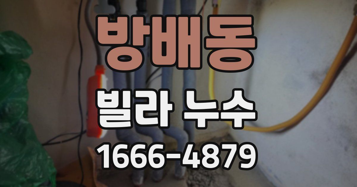 방배동 빌라 누수