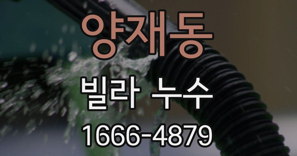 양재동 빌라 누수