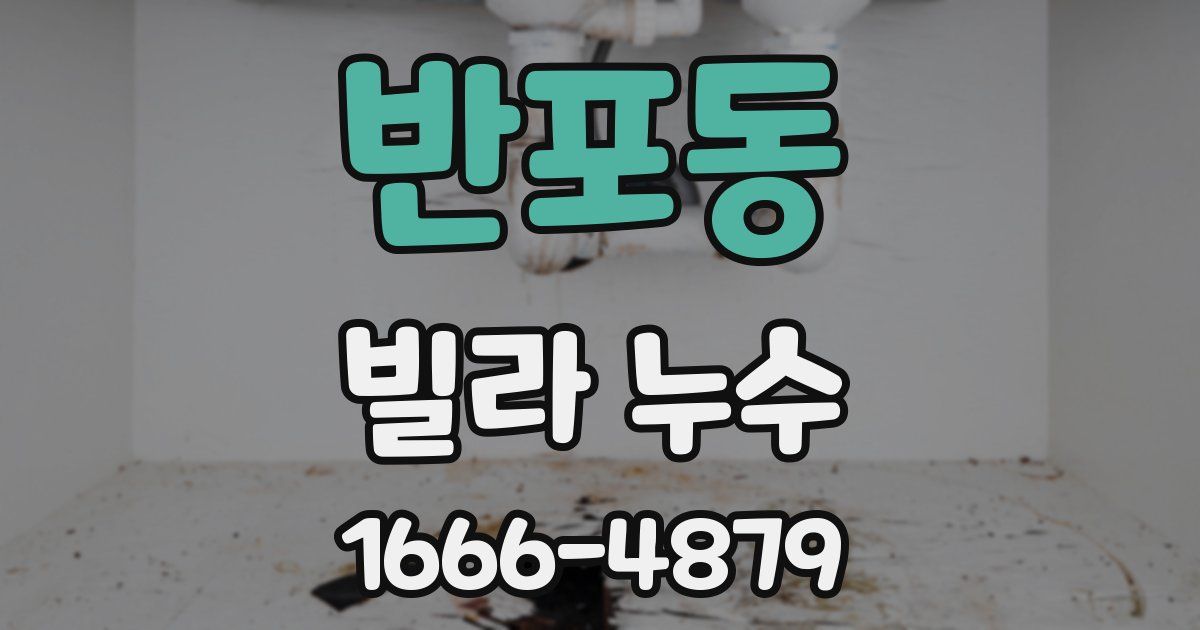 반포동 빌라 누수
