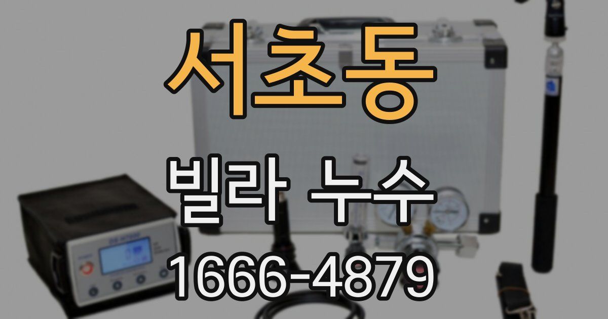 서초동 빌라 누수