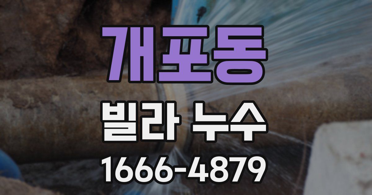 개포동 빌라 누수