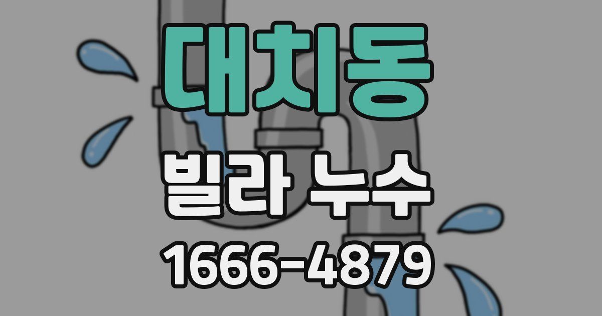 대치동 빌라 누수