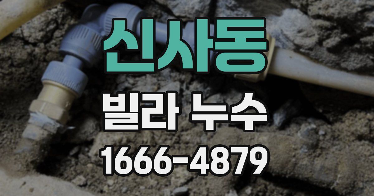 신사동 빌라 누수