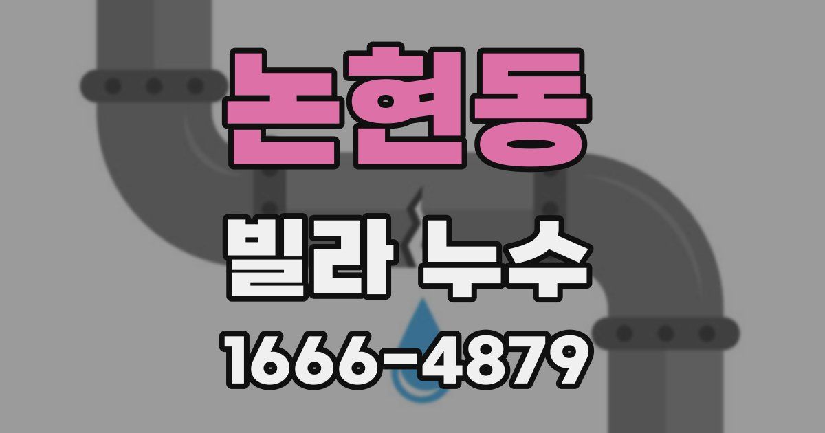 논현동 빌라 누수