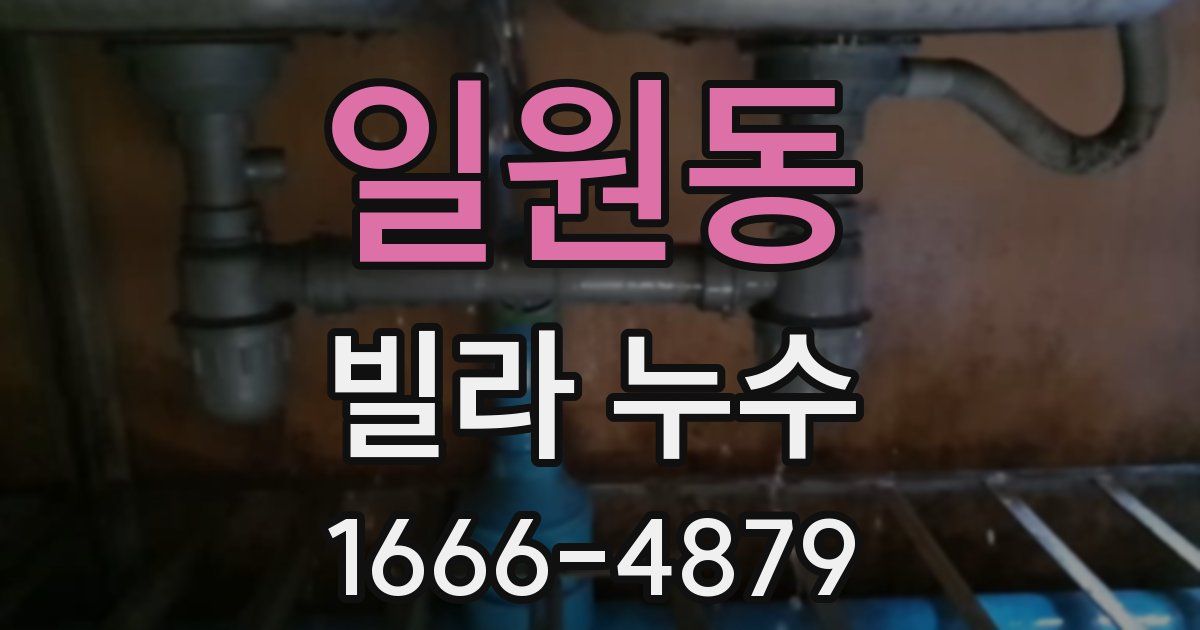 일원동 빌라 누수