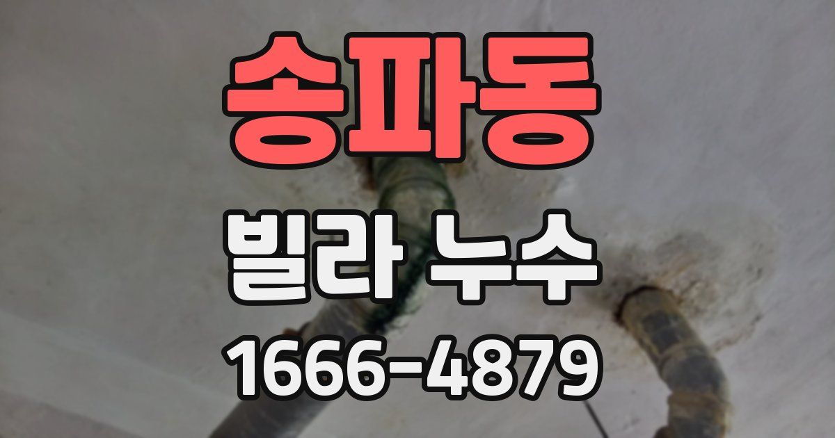 송파동 빌라 누수