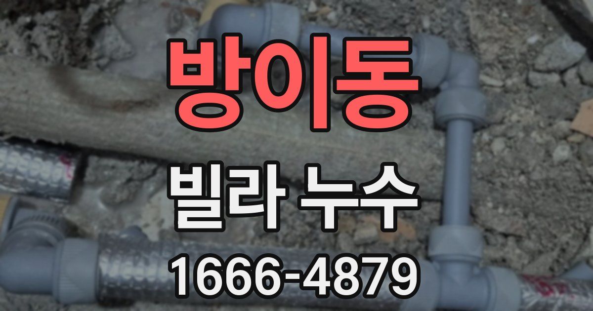 방이동 빌라 누수