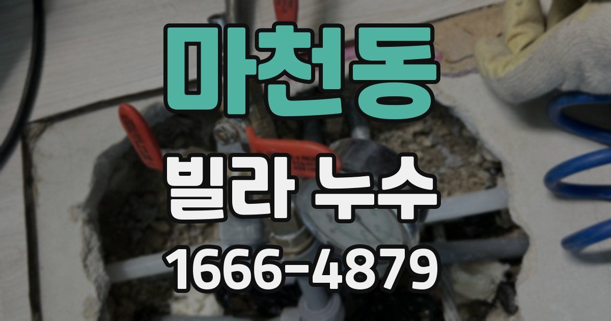 마천동 빌라 누수