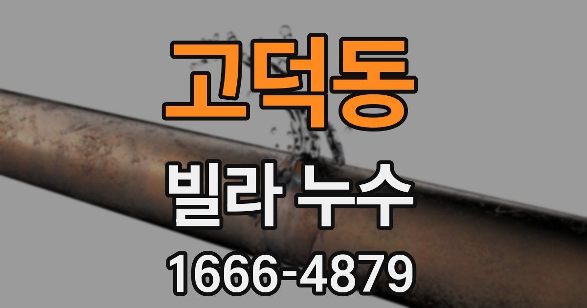 고덕동 빌라 누수