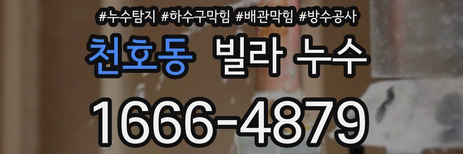 천호동 빌라 누수