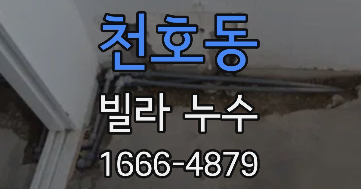 천호동 빌라 누수