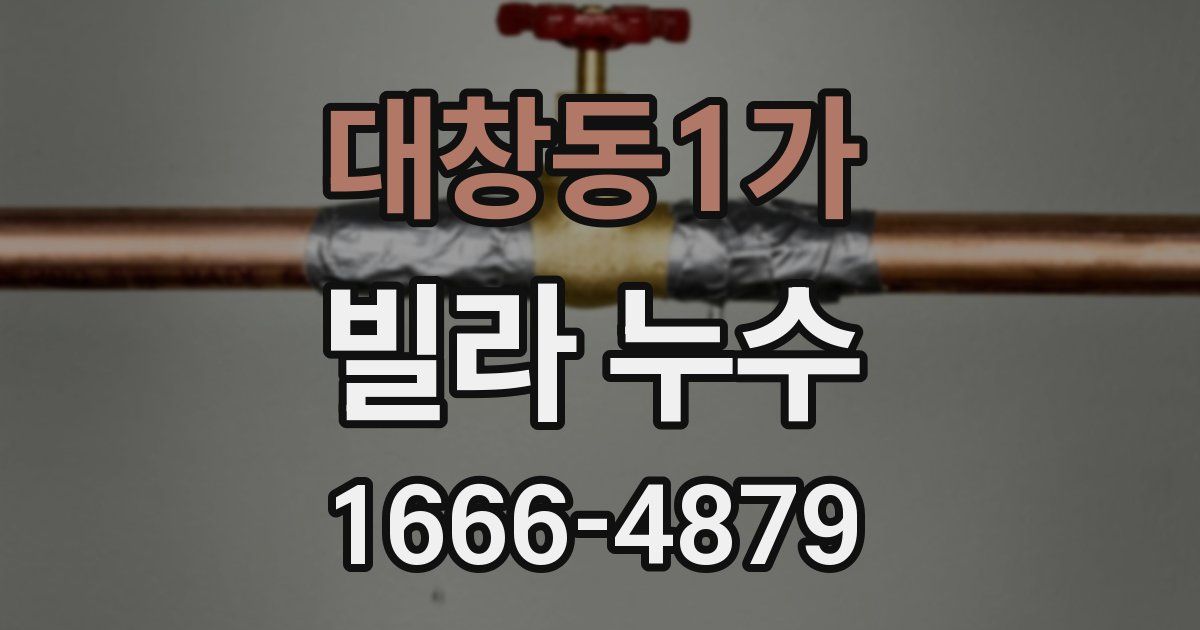 대창동1가 빌라 누수
