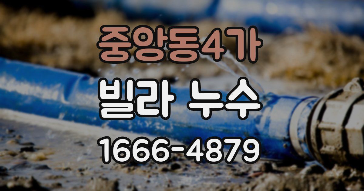 중앙동4가 빌라 누수