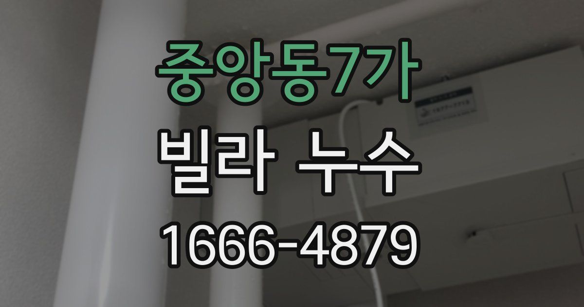 중앙동7가 빌라 누수
