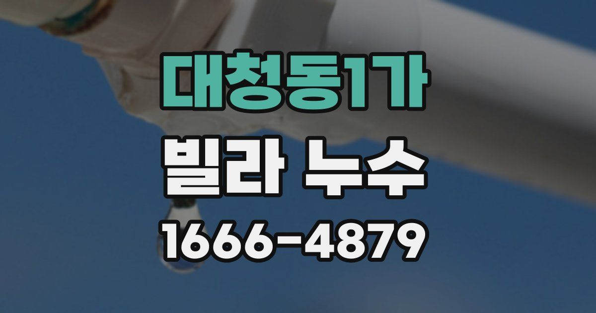 대청동1가 빌라 누수