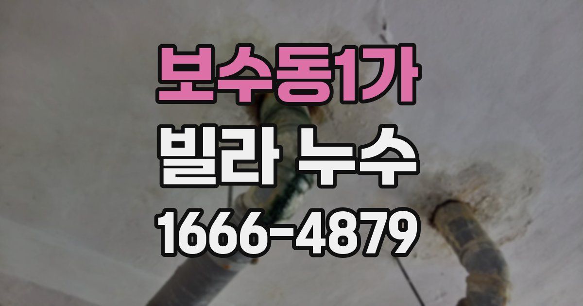 보수동1가 빌라 누수