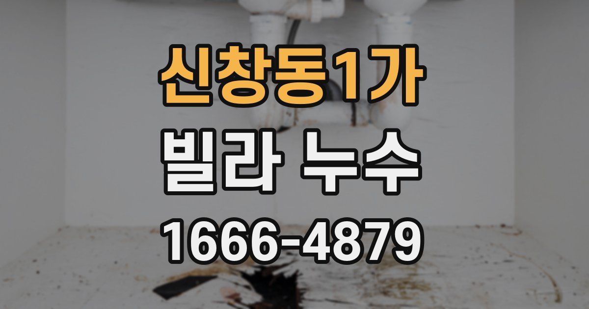 신창동1가 빌라 누수