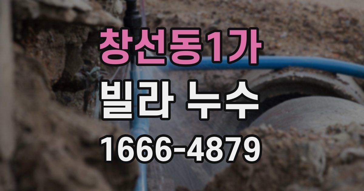 창선동1가 빌라 누수