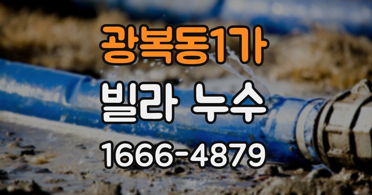 광복동1가 빌라 누수