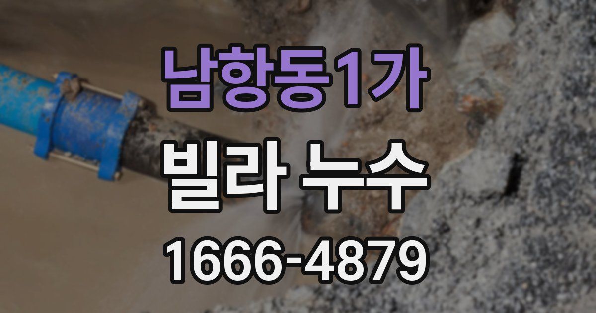 남항동1가 빌라 누수