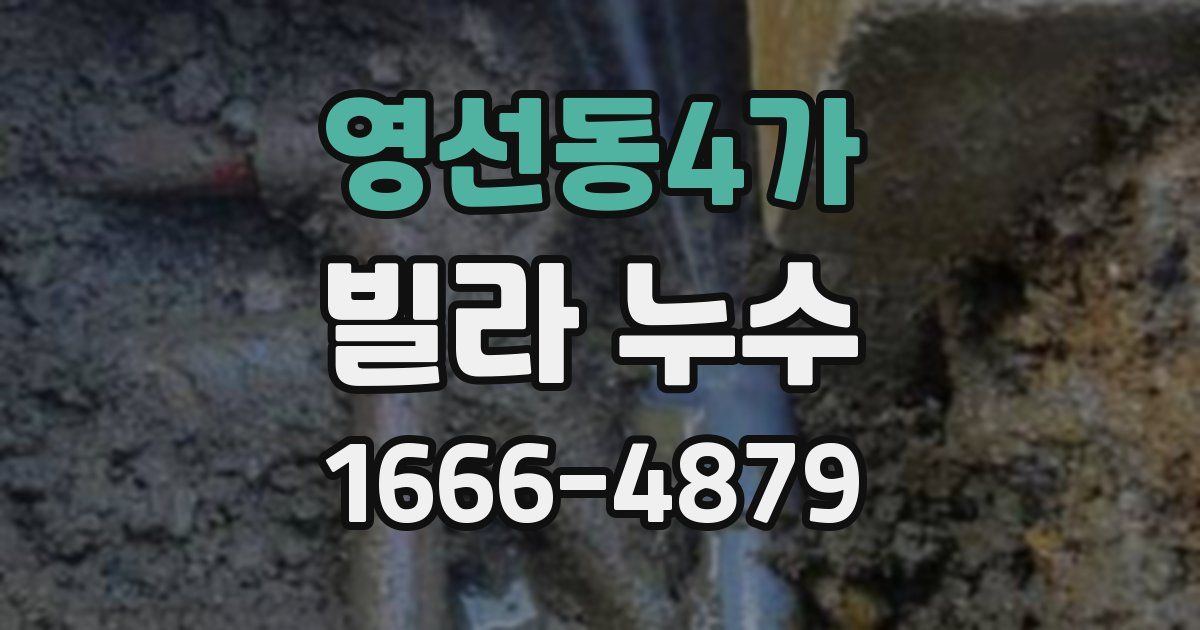 영선동4가 빌라 누수