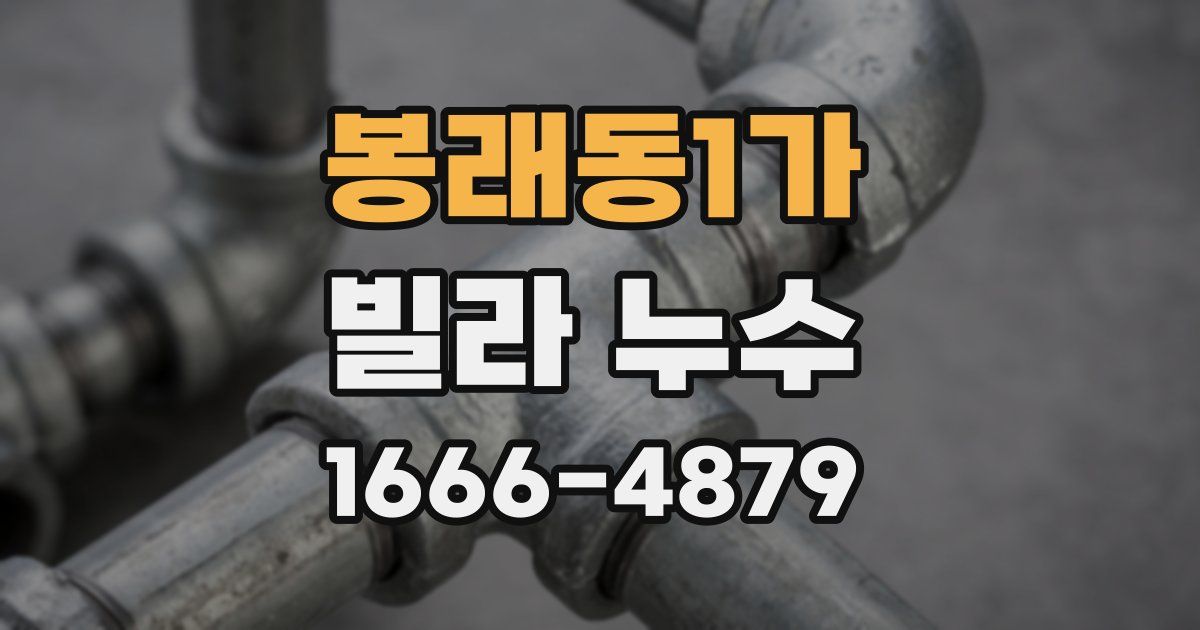 봉래동1가 빌라 누수