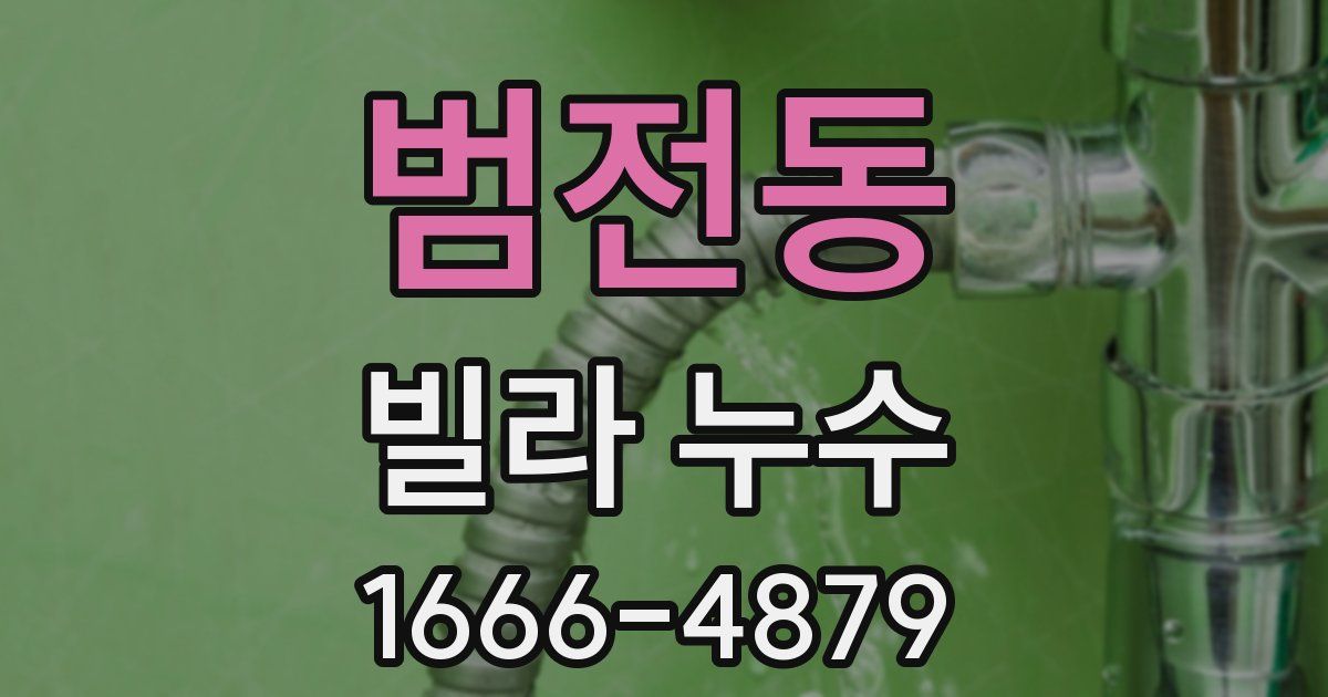 범전동 빌라 누수