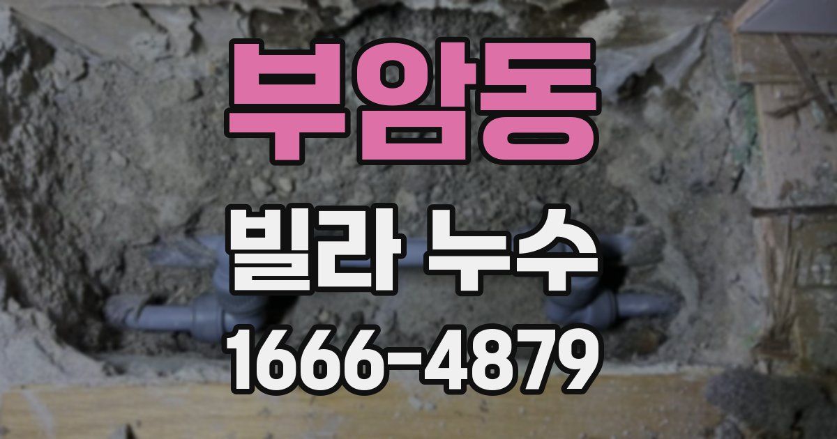 부암동 빌라 누수