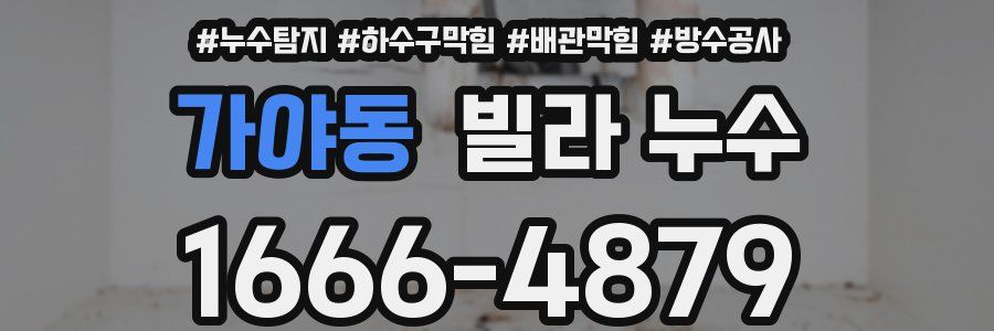 가야동 빌라 누수
