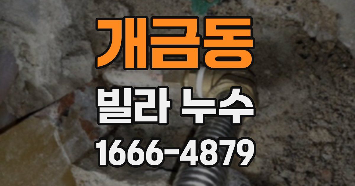 개금동 빌라 누수