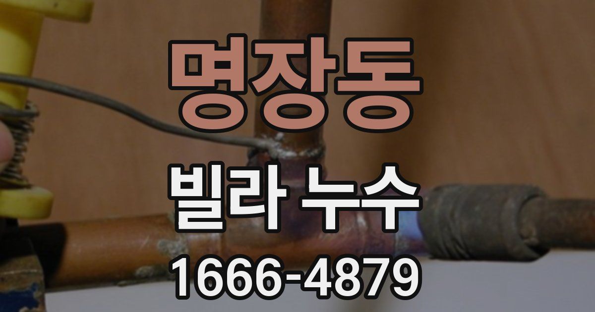 명장동 빌라 누수