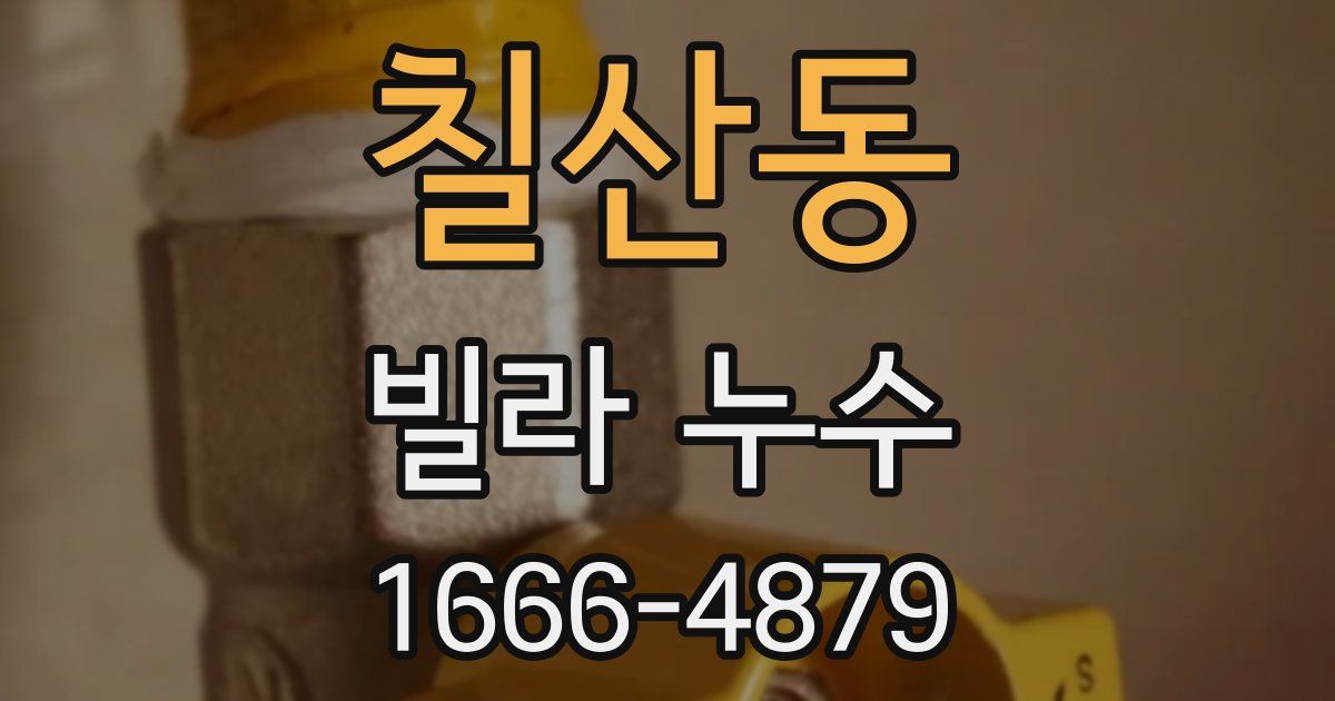 칠산동 빌라 누수