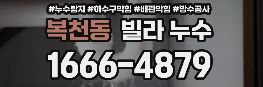 복천동 빌라 누수
